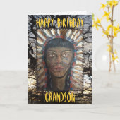 Happy Birthday Grandson Kaart (Gele Bloem)