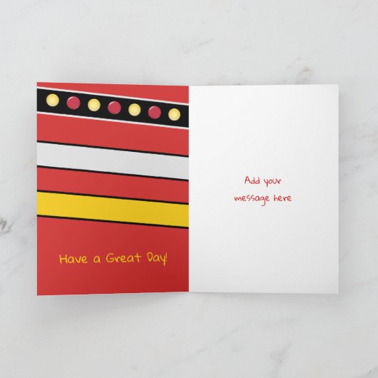 Happy Birthday Grandson red en zwarte foto Kaart (Binnen)