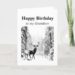 Happy Birthday Grandson  Stag, Deer Kaart<br><div class="desc">Happy Birthday Grandson  Stag,  Deer Animal,  Wildlife,  Natuur</div>