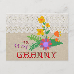 Happy Birthday Granny CC0683 Handicraft Briefkaart