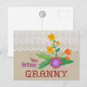 Happy Birthday Granny CC0683 Handicraft Briefkaart (Voorkant / Achterkant)