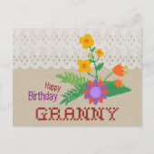 Happy Birthday Granny CC0683 Handicraft Briefkaart (Voorkant)