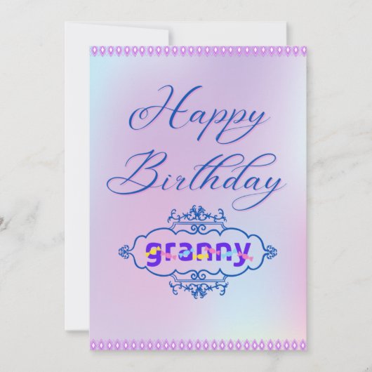 HAPPY BIRTHDAY granny (oma) (Voorkant)