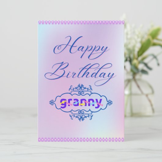 HAPPY BIRTHDAY granny (oma) (Staand voorkant)