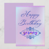 HAPPY BIRTHDAY granny (oma) (Voorkant / Achterkant)