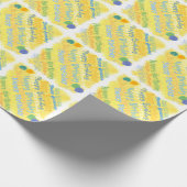 Happy Birthday Graphic (geel) Cadeaupapier (Hoek)