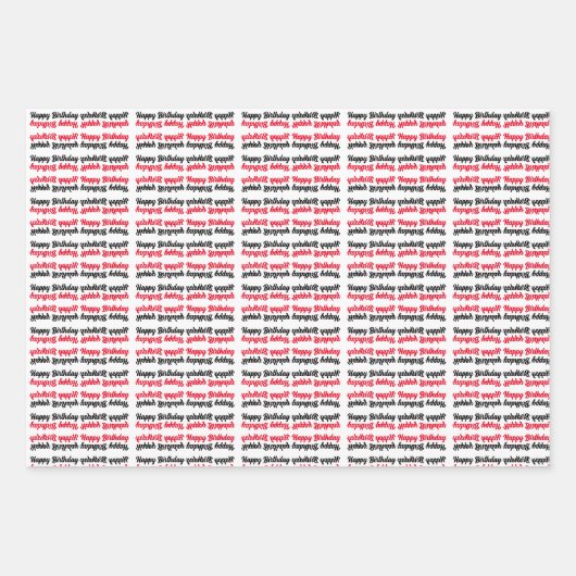 Happy Birthday Graphic Pattern Inpakpapier Vel (Voorkant 2)