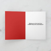 Happy Birthday Grappig Kat in Rode Coronavirus Fac Feestdagen Kaart (Binnen)