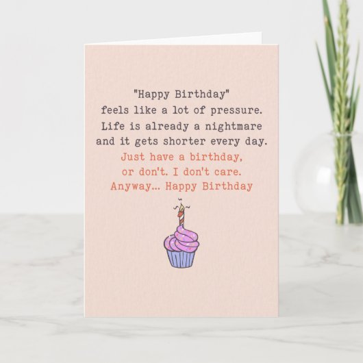 "Happy Birthday" - grappige verjaardagskaart Feestdagen Kaart (Voorkant)