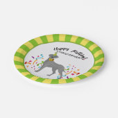 Happy Birthday Great Dane Dog Party Papieren Bordje (Gekanteld)