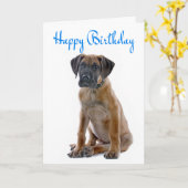 Happy Birthday Great Dane Puppy Dog Card - Verse Kaart (Gele Bloem)