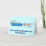 Happy Birthday Great Grandson-vliegtuig Kaart<br><div class="desc">Overeenkomende items kunnen worden gevonden door het "penguincorpornerstore-vliegtuig" te typen in de zoekbalk Zazzle.</div>