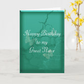 Happy Birthday Great Niece Kaart (Gele Bloem)