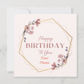 Happy Birthday Greating Kaart (Voorkant)