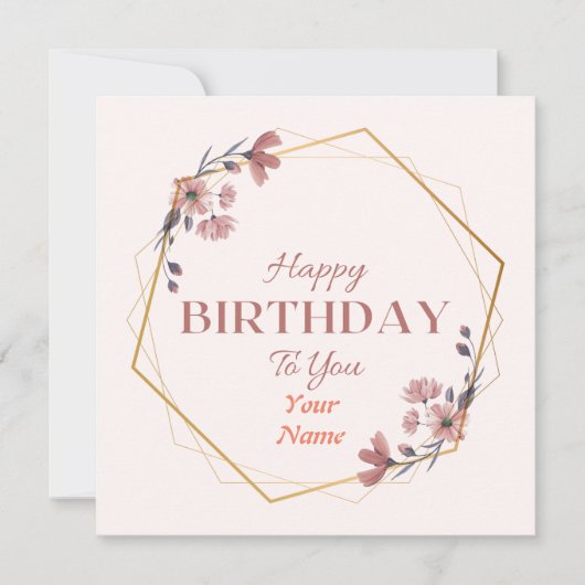 Happy Birthday Greating Kaart (Voorkant)