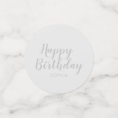 Happy Birthday green elegant modern klassiek Confetti (Kleine voorkant)