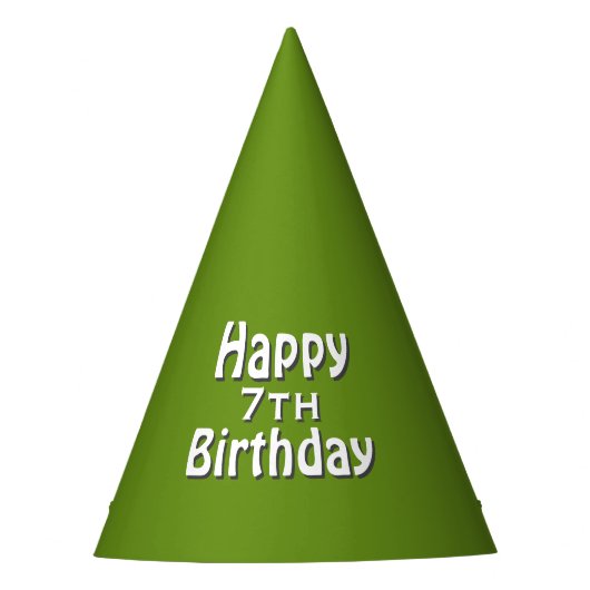 Happy Birthday Green Feesthoedjes (Voorkant)