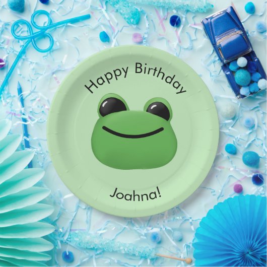 Happy Birthday Green Frog Party Bord (Feest)