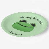 Happy Birthday Green Frog Party Bord (Gekanteld)
