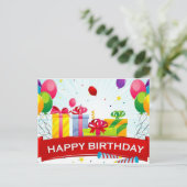 Happy Birthday Greeting Briefkaart (Staand voorkant)