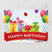Happy Birthday Greeting Briefkaart (Voorkant)
