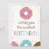 Happy Birthday Greeting Card for Girls with Donuts (Voorkant)