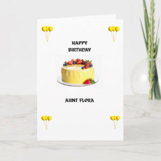 Happy Birthday Greeting Card-Yellow Ballons Kaart