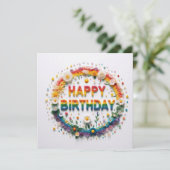 Happy Birthday Greeting Cards  Feestdagenkaart (Staand voorkant)
