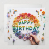 Happy Birthday Greeting Cards  Feestdagenkaart (Voorkant / Achterkant)