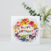 Happy Birthday Greeting Cards Feestdagenkaart (Staand voorkant)
