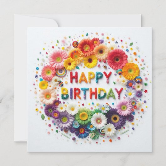 Happy Birthday Greeting Cards Feestdagenkaart (Voorkant)