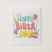 Happy Birthday Greeting Legpuzzel (Verticaal)
