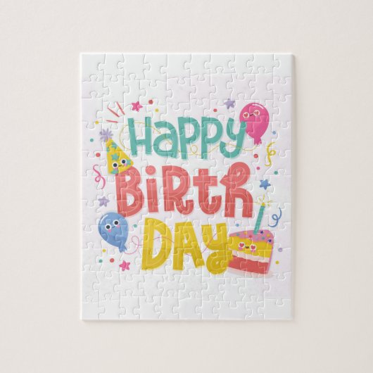 Happy Birthday Greeting Legpuzzel (Verticaal)