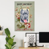 Happy Birthday Greetings Cane corso Poster (Thuiskantoor)