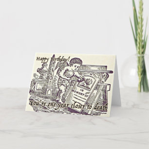 Happy Birthday Greetings Card Dark Humor Funny Kaart