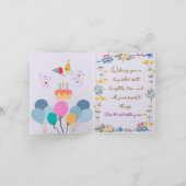 Happy Birthday Greetings Card Kaart (Binnen)