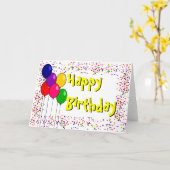 Happy Birthday Greetings Card Kaart (Gele Bloem)