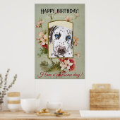 Happy Birthday Greetings Dalmatian Poster (Keuken)