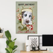 Happy Birthday Greetings Dalmatian Poster (Thuiskantoor)
