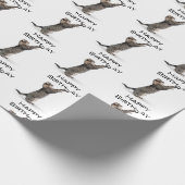 Happy Birthday Grey Tabby Cat Cadeaupapier (Hoek)