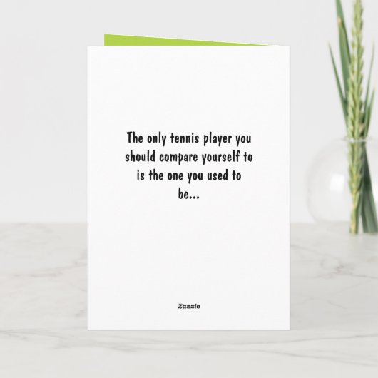 Happy Birthday, groen 🎾Tennis Birthday 🎉 Kaart (Achterkant)