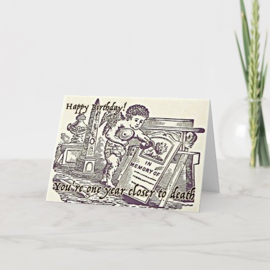 Happy Birthday Groeten Kaart Dark Humor Funny (Voorkant)