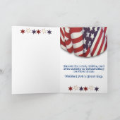 Happy Birthday Groeten Rood, Wit en Blauw Kaart (Binnen)