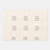 Happy Birthday Groeten Spray van Rozen 3 Inpakpapier Vel (Voorkant 2)