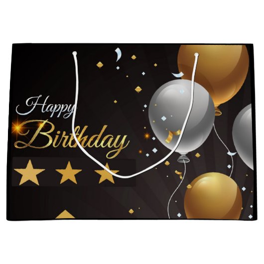 Happy Birthday Groot Cadeauzakje (Voorkant)