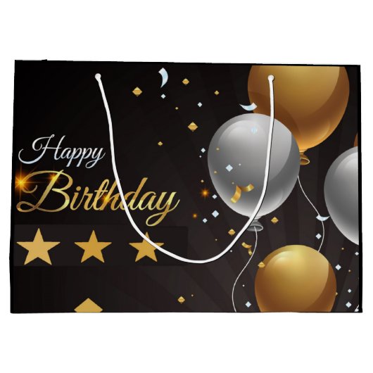 Happy Birthday Groot Cadeauzakje (Achterkant)