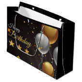 Happy Birthday Groot Cadeauzakje (Voorkant Gekanteld)