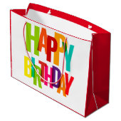 Happy Birthday Groot Cadeauzakje (Achterkant Gekanteld)