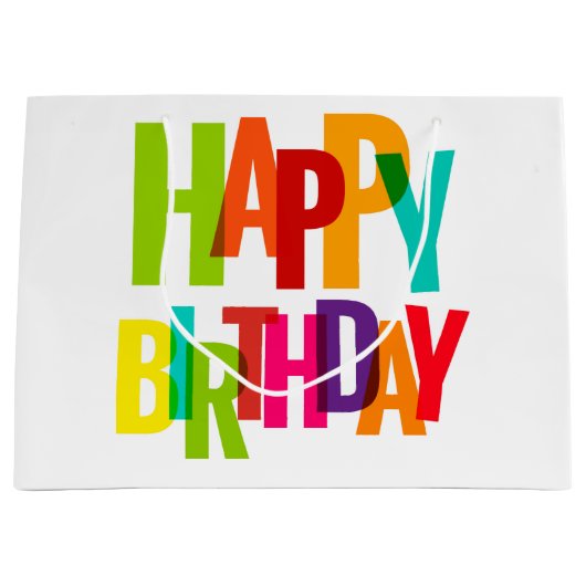 Happy Birthday Groot Cadeauzakje (Voorkant)