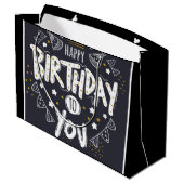 Happy Birthday Groot Cadeauzakje (Achterkant Gekanteld)